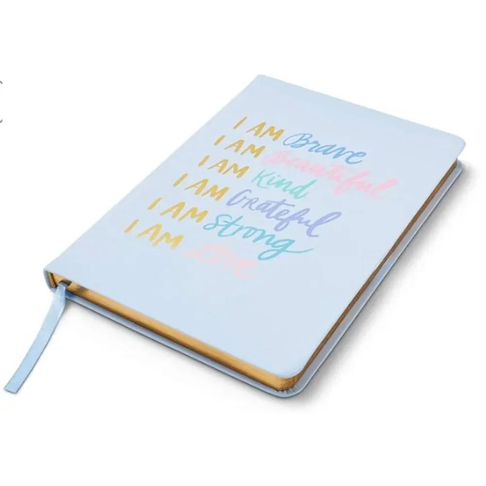 Journal Notebook, Lined Pages, Flexible Designer Cover with Inspiring Quote-Blue